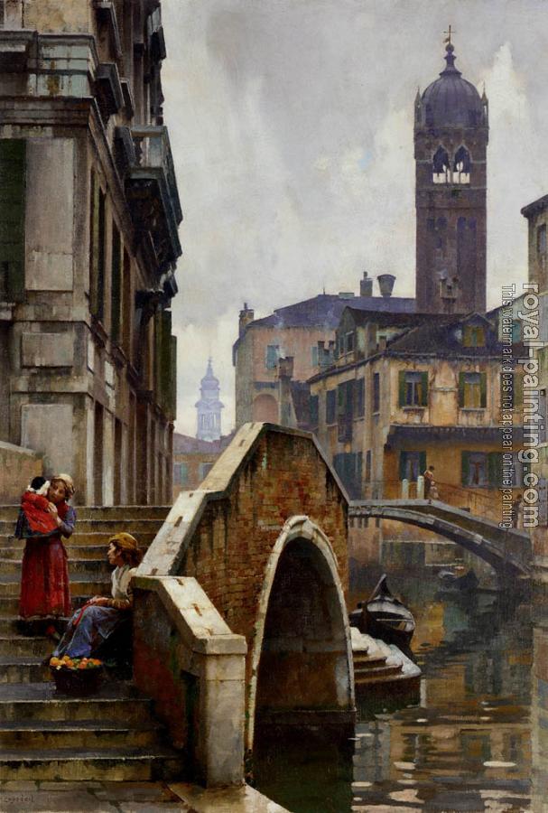 William Logsdail : The Ponte Dei Pugni Venice With The Campanile Of Sta Fosca Beyond